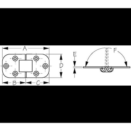 Sea-Dog Stainless Steel Flush 2Pin Hinge  112X3 201551-1